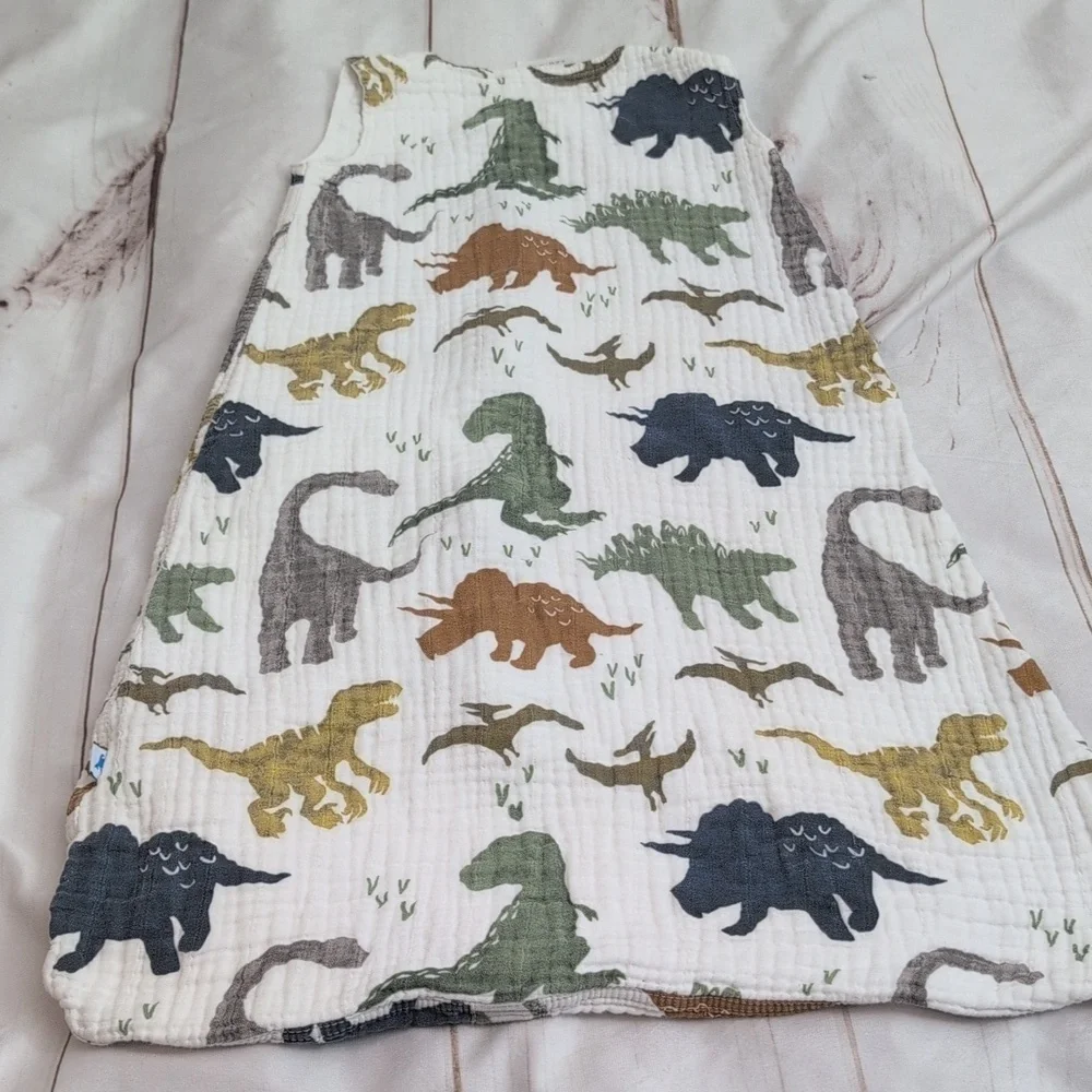 Little Unicorn Cotton Muslin Wearable Blanket Sleep Sack Dino Friends 6-12 Month